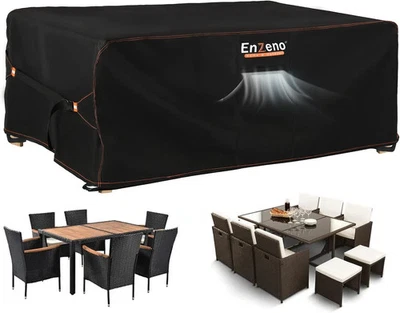 Enzeno Garden Furniture Covers，180X120X74Cm Waterproof，420D Heavy Duty Oxford Fa