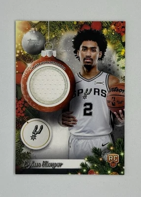 2025-26 Topps Holiday Mega Basketball Dylan Harper RC Player Worn Relic #PR-DH. - Image 1 of 2