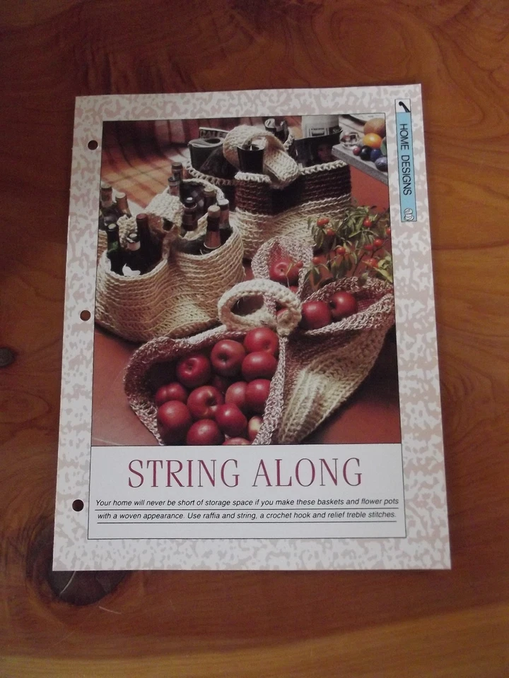 CROCHET PATTERN STRING ALONG HOME DESIGNS CREATIVE NEEDLES 1991  * MUST SEE * - Image 1 of 1