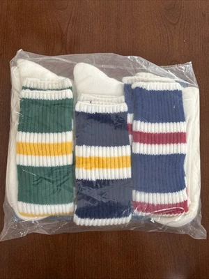 Paquete de 3 calcetines de colección acrílicos para hombre 10-13 sobre la pantorrilla a granel Orlon acrílico años 80 Amway Foto 1 de 4