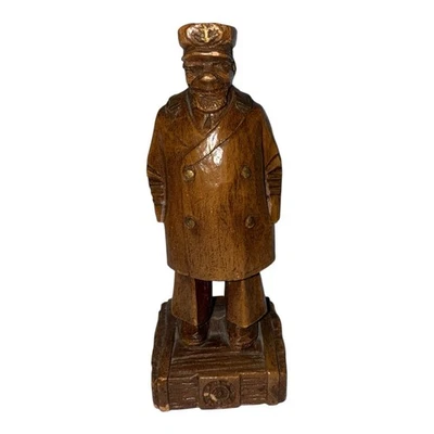 Syroco Wood Sea Captain Fisherman 1940 Hand Carved Look Wooden Collectible/READ - Image 1 of 4