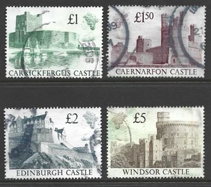 GB 1988-1992 Castle High Values Set of 4 used Stamps - Classic British Issue $$$ - Bild 1 von 1