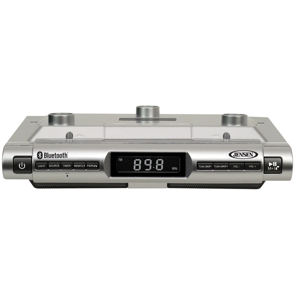 JENSEN® Under-Cabinet Universal Bluetooth® Music System, Silver, SMPS-628 - Image 1 of 4