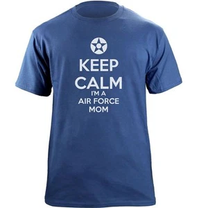 Classic Keep Calm I'm an Air Force Mom T-Shirt - Picture 1 of 2