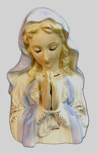 Madonna, Jungfrau Maria Porzellan Übertopf, Vintage, KAMO-Japan 6"x4"x4" - Bild 1 von 8