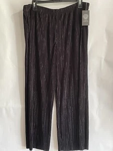 Vince Camuto black Wide Legs pants -skirt pleated 100% polyester size L - Picture 1 of 9