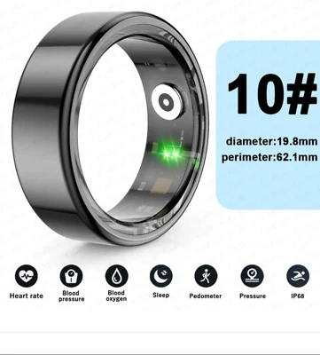 Android iOS Smart Ring Gr. 10 Puls Blutsauerstoff R02 Schlaf Fitness Tracker - Bild 1 von 4