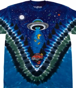 GRATEFUL DEAD-ABDUCTION-BEARS,Space Ship TIE DYE T-SHIRT M-L-XL-XXL Garcia,Wier - Picture 1 of 3