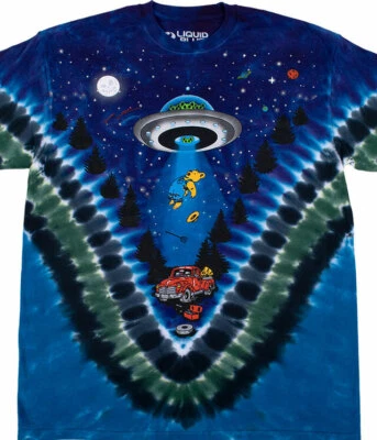 GRATEFUL DEAD-ABDUCTION-BEARS,Space Ship TIE DYE T-SHIRT M-L-XL-XXL Garcia,Wier - Image 1 of 3