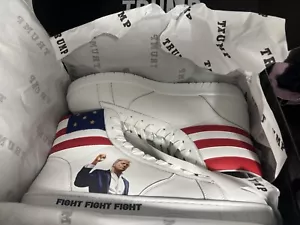 FIRST SNEAKERS POST ASSASSINATION President Donald Trump Sneakers M13 #731 - Picture 1 of 5