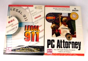 2 Vtg PC Software Packages - Legal 911 (disc) & PC Attorney (Rom) EUC Win 95 3.1 - Picture 1 of 17