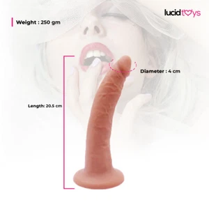 Neojoy Realistic Silicone Dildo Suction Cup 20.5cm 250gm Flesh Dildo Sex Toys - Picture 1 of 9