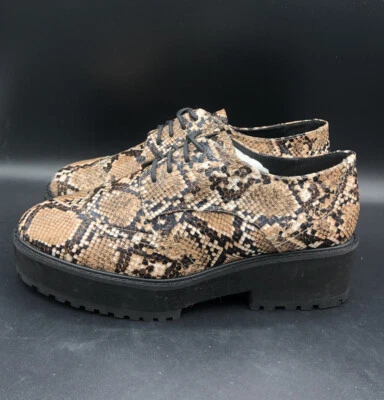 NEW Womens Dune Head Over Heels Gallo Snake Skin Design, Shoes Size 4 EU 37