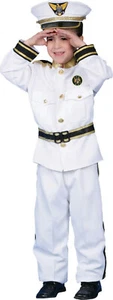 Deluxe Navy Admiral Child Costume Set Size XL 16-18 - Picture 1 of 1