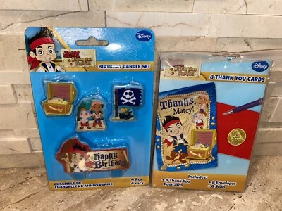 DISNEY JAKE И NEVERLAND ПИРАТЫ ДЕНЬ РОЖДЕНИЯ СВЕЧИ И СПАСИБО ОТКРЫТКИ - Изображение 1 из 4