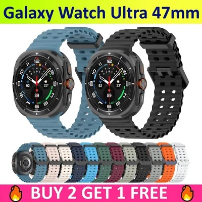 Correa de silicona deportiva premium para reloj Samsung Galaxy Ultra 47 mm Foto 1 de 4