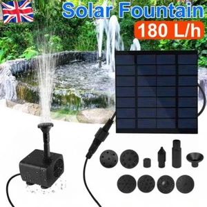 Solar Panel Powered Water Feature Pump Garden Pool Small Pond Aquarium Fountain - Picture 1 of 14