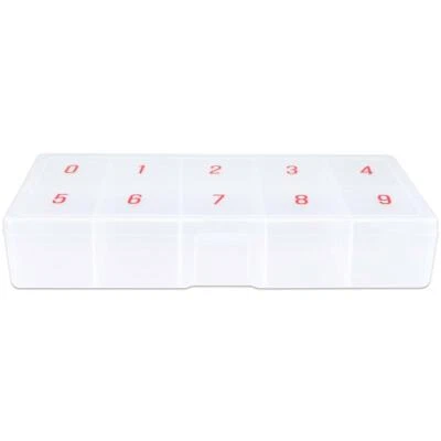 Beauticom Caja de almacenamiento de punta de arte en uñas acrílico duro medio vacío 10 espacios - esmerilada Foto 1 de 4