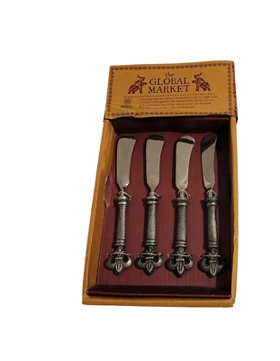 NUEVO Juego Esparcidor de Queso The Global Market (4) - Manijas Estilo Peltre, Caja de Regalo,  Foto 1 de 4