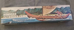 VINTAGE HAWAIIAN OUTRIGGER CANOE MODEL KIT NO. CS-1 #1009IQ - Picture 1 of 3