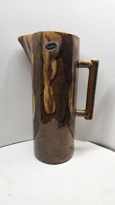JARRA DE AGUA esmalte por goteo cerámica artística original de mediados de siglo Dryden de colección nueva con etiquetas - Imagen 1 de 8