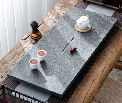 Tea Tray Stone Serving Tray For Kungfu Tea Set Simple Pattern Water Draining New - Image 1 of 4