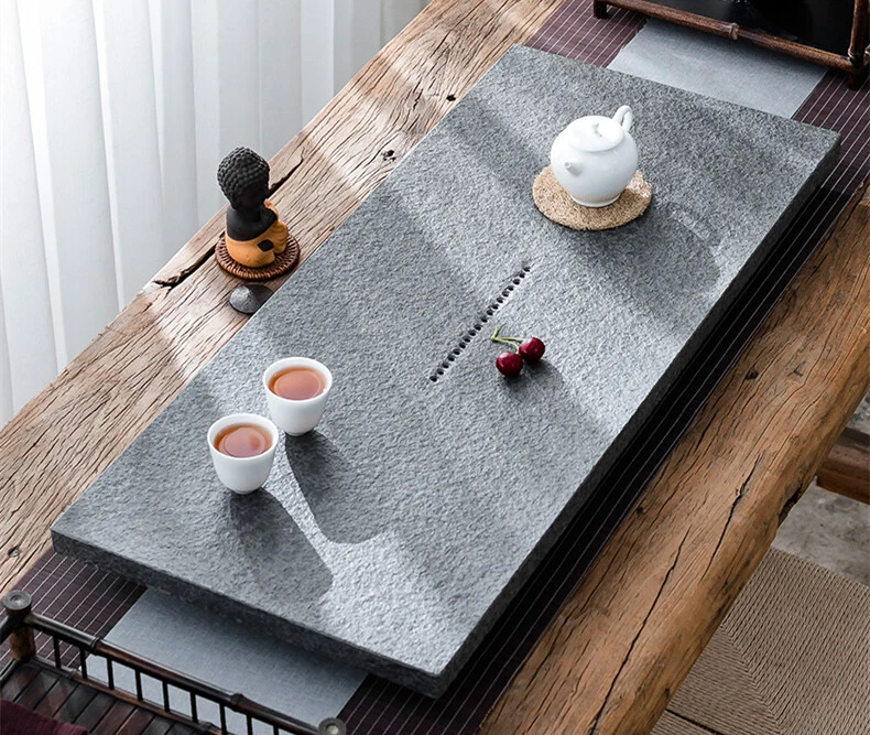 Tea Tray Stone Serving Tray For Kungfu Tea Set Simple Pattern Water Draining New - Image 1 of 4