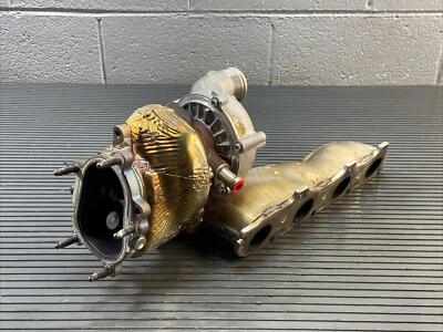 Audi RS7 2014-2018 turbocompresor izquierdo turbo 4,0 L 51 k millas pieza fabricante de equipos originales Foto 1 de 4