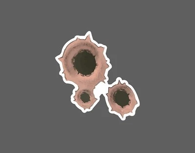 STICKER DYNASTY Bullet Holes Sticker Damage Waterproof 2A Metal NEW