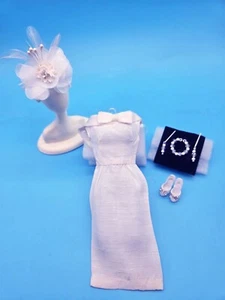 Vintage Barbie WHITE SILK SHEATH PERFECT CONDITION! - Picture 1 of 7