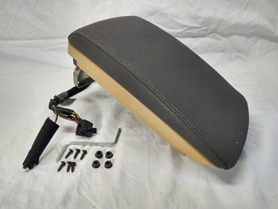 2004-2006 BMW X3 E83 Center Console Armrest Storage Lid Black Tan OEM - Imagem 1 de 4