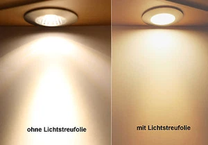 Lichtstreufolie für LED-Lampen+LED-Einbaustrahler z. optimalen Lichtausbreitung - Bild 1 von 3