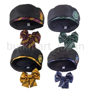 Universal Studios Japan Harry Potter Beret Bow Black Gryffindor Slytherin NWT - Picture 1 of 14