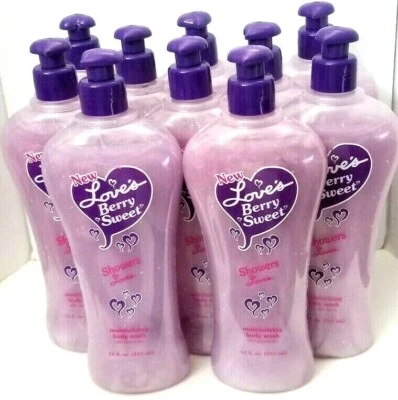 Paquete de 10 LAVADOS CORPORALES HIDRATANTES Love's Berry Sweet Showers of Love 12 fl oz por DANA Foto 1 de 4
