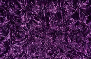 Tela para cortinas de flores satinadas de ciruela 3D por yarda 54" de ancho - Imagen 1 de 1