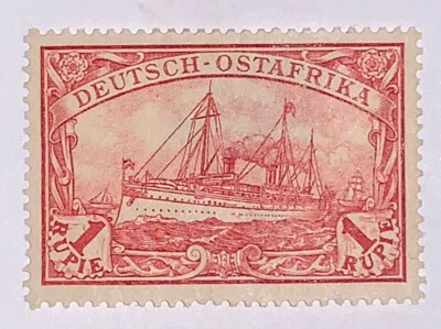 Travelstamps: Germany East Africa Stamps 1 Rupie Kaiser’s Yacht mint OG H - Image 1 of 4