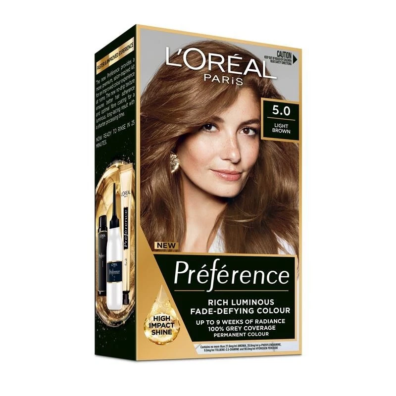 L'Oreal Paris Preference tintura permanente per capelli lucidatura Bruges 5 marrone chiaro - Immagine 1 di 1
