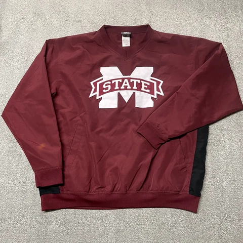 Mississippi State Jacket Men Large Bulldogs College University Coat Pullover Cover