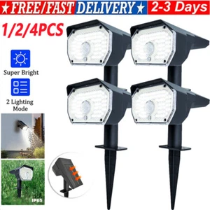 1-4PCS 76-LED Solar Spotlights Landscape Lights Outdoor Garden Pathway Lamps NEW - Picture 1 of 13
