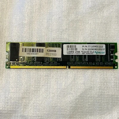 Apacer RAM Memory 128MB UNB PC2100 - Image 1 of 2