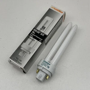 (4-Pack) Sylvania CF18DD/E/841/ECO Fluorescent 18W Light Bulb Cool 4-Pin 4100K - Picture 1 of 11
