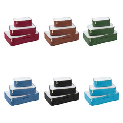 *Samantha Brown Luggage Microfiber Packing Cubes 3-pc Organizer Set (Pick Color) - Image 1 of 2