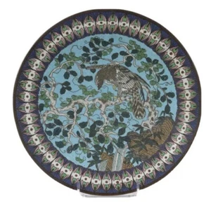 Amazing Antique Japanese Bronze Cloisonne Charger Plate - Picture 1 of 9