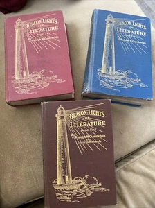 VTG Beacon Lights of Literature Volume Set 1931 & 1934 HC Books Lot Of 3 - Imagen 1 de 12