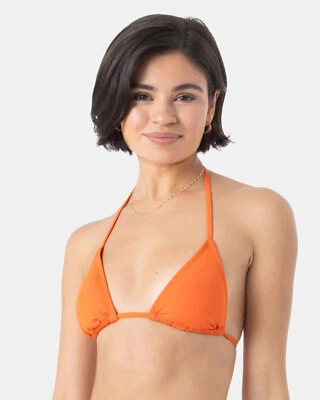 Roxy Beach Classics Moderate Triangle Bikini Top - Women's - Large / Tangerine - Image 1 of 4
