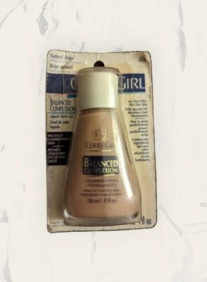 VINTAGE 80s COVERGIRL Balanced Complexion Liquid Foundation Makeup NATURAL BEIGE - Image 1 of 4
