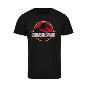 Merchcode Giurassico Park Logo Té Maglia Top T Shirt Dinosauro Film Icon - Picture 1 of 5