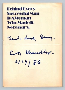 AB Happy Chandler HOF Signed Index Card Note Pad Autograph Auto JSA LOA - Picture 1 of 4