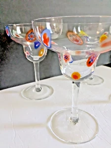 Crate & Barrel, Millefiori Margarita Glass Set Of 4 - Picture 1 of 15