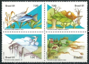 BRAZIL 1981 Block of 4 - Environment Protection - MNH - Picture 1 of 2